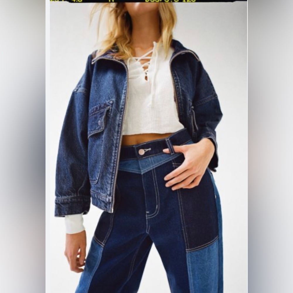 Women’s BDG Jeans 26 Urban Outfitters Two-Tone‎ High Rise Slim Straight Jean